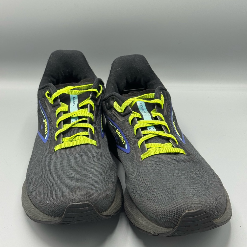 Brooks Men's Launch 10 Gray with Neon Green Highlights
